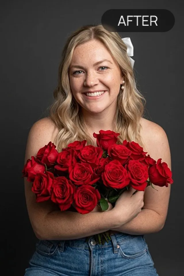 Flash Effect 'Flowers' style — before and after example