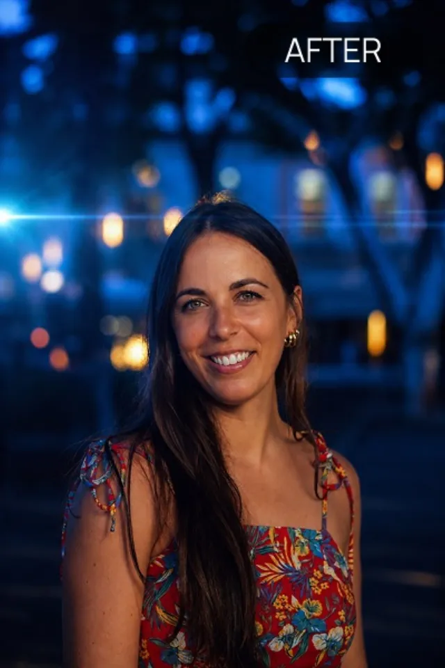 Flash Effect 'Blue Origin' style — before and after example