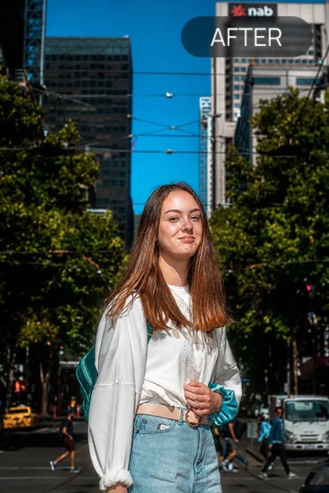 Flash Effect 'G7X' style — before and after example