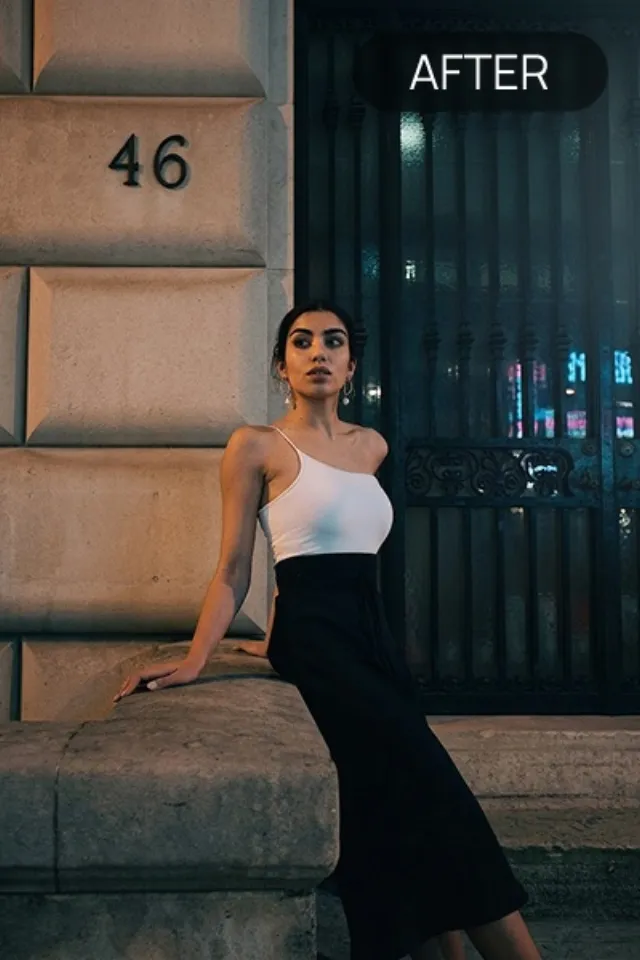 Flash Effect 'Urban' style — before and after example
